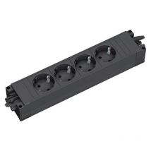 BACHMANN Bachmann 336.604 - 4 sorties CA type F allemande - Noir - 230 V - 3680 W - 16 A