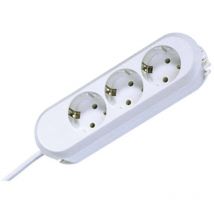 387271 Multipresa 3 scomparti Bianco Schuko 1 pz. - Bachmann