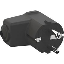 960.102 Spina angolata di sicurezza Polipropilene 250 v Nero IP20 - Bachmann