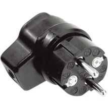 Kalthoff 919171 Spina angolata di sicurezza Gomma 250 v Nero IP44