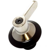 Ersatzteil - Bedienknopf aus Edelstahl (schwarz) - - smeg