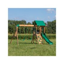 Backyard Discovery - Buckley Hill Cedar Wooden Climbing Frame with 2 x Swings and 1 x Slide