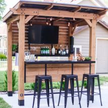 Backyard Discovery - Cedar Springs Outdoor Garden Bar Complete with Powerport