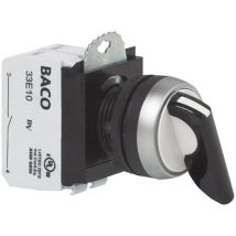 BAL21MA03A L21MA03A Wahltaste Frontring Kunststoff, verchromt Schwarz 2 x 45 ° 1 St. - Baco