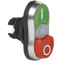 Baco - BAL61QK21 L61QK21 Doppeldrucktaster Frontring Kunststoff, verchromt Grün, Rot 1 St.