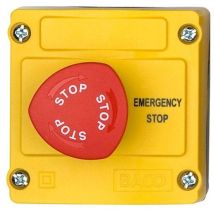 Baco - LBX130119 pulsante di arresto di emergenza nell'alloggiamento 240 v/ac 2.5 a 3 nc IP66 1 pz.