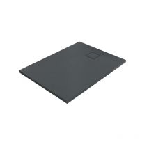 Bacs à douche Hüppe EasyFlat fonte minérale 1200x52x800 mm Ecoulement:côté court, anthracite mat
