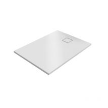 Bacs à douche Hüppe EasyFlat fonte minérale 1200x52x800 mm Ecoulement:côté court, blanc mat