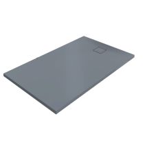 Bacs à douche Hüppe EasyFlat fonte minérale 1700x52x750 mm Ecoulement:côté court, gris mat