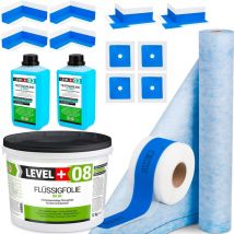 Bad Abdichtungs-Set Dichtset für Duschabdichtung 341 mit 12 kg Flüssigfolie