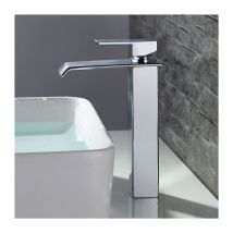 Ubeegol - Badarmatur wasserfall Wasserhahn Bad Hoch Waschtischarmatur Waschbeckenarmatur aus Edelstahl Einhandmischer Mischbatterie Bad Chrom