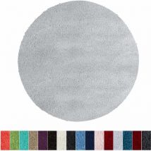 Badematte Sky Soft Silbergrau 95 cm Durchmesser