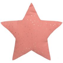 Les Tendances - Kinderkissen Berlingot Stern - Baumwolle - terrakottarosa - 40x40 cm - Atmosphera créateur d'intérieur