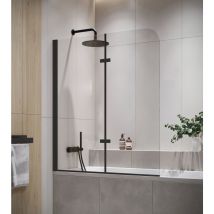Badplaats - Parate Vasca da bagno Austin 100 x 140 cm - nero - 5mm con rivestimento