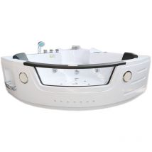Simba - Whirlpoolbadewanne 140 x 140 cm weiß Doppelpumpe - Sant'Angels