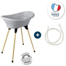 Thermobaby Badewannenset Vasco Charm Grau: Badewanne + Füße + Ablaufrohr