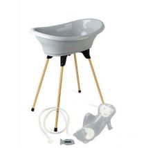 Thermobaby Badewanne Vasco 5 In 1 Grau Charmant - Hergestellt In Frankreich