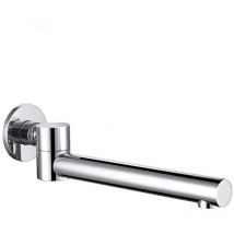 Badewannenarmatur Mit Flexiblem Runden Messingauslauf Mit 180°-drehung Und Wanddüse.