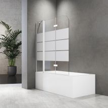 Badewannenaufsatz duschabtrennung milchig 160cm duschwand badewanne glas badewannenfaltwand