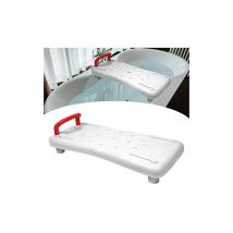 Badewannenbrett 70x31cm Badewannensitz Erwachsene Senioren 41-63cm Einstellbar Wannenbrett zum Sitzen PP-Material Sitzbrett Rot Griff NAIZY