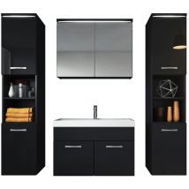 Badplaats - Badezimmer Badmöbel-Set Paso xl led 80cm Waschbecken Hochglanz s
