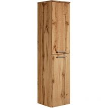 Badplaats - Badezimmer Badschrank Saturnus 130cm Eiche - Regal Schrank Hochs