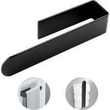 Schwarzer Handtuchhalter fürs Badezimmer, Handtuchstange aus Edelstahl, selbstklebend, Handtuchhalter (größe : 37cm)