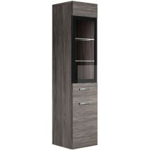 Badplaats - Badezimmer Schrank Rio 131 cm Grau Eiche – Regal Schrank Hochsch