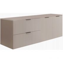 Waschtischunterschrank - 140 Cm - Kashmir - Modern - Geriffelte Fronten - Soft Close