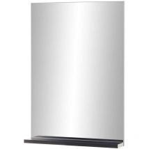 Lomadox - Badezimmer Spiegel mit Ablage CHARLESTON-61 in schwarz, b/h/t: ca. 60/85/12 cm