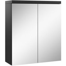 Badezimmer Spiegelschrank Toledo 60cm Schwarz – Stauraum Untersc