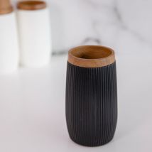 Badezimmerbecher DIALL schwarz 6,5x6,5x12 cm 860015