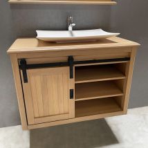 Byca - badezimmermöbel-set - authentica - Möbelset - EicheWeiß - 93x51x62CM