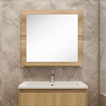 Badezimmerspiegel Cali - 60 x 50 cm - Eiche - Badezimmer spiegel