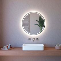 Badezimmerspiegel Mit Led-touch-licht Hintergrundbeleuchtet Rund 75cm Etr131