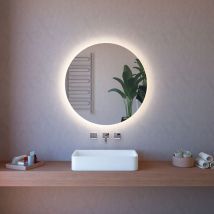 Badezimmerspiegel Rund 90cm Mit Anti-beschlag Hinterbeleuchtet Led Etr116-xl