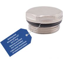 Blindstopfen ½" mit O-Ring – Messing vernickelt – für Heizungs- und Trinkwasseranlagen – wartungsfrei – korrosionsbeständig