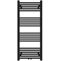 Badheizkörper Mit Mittelanschluss Comfort Schwarz Gerade 50x120 Cm Heizkörper