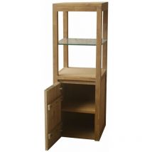 Mark - Badmöbel Set Teak Massivholz - Breite vom Unterschrank: 150 cm - Breite vom Spiegel: 120 cm - Anzahl der Hängeschränke: 1 Schrank