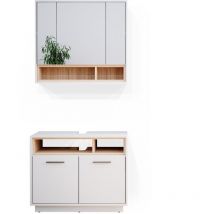 Badmöbel-Set Beatrice, Weiß, 2 Teile Vicco