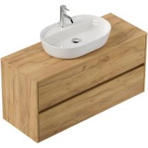 Badmöbel Taifun 120cm Mit Design Aufsatzwaschbecken Eiche Gold