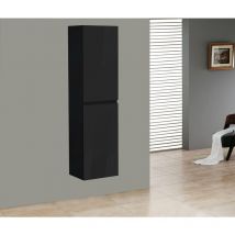 Alphabad - Badmöbel Seitenschrank Swift In Hochglanz-schwarz