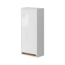 Vicco - Badschrank Detmold, Weiß Hochglanz/goldkraft Eiche, 81.6 X 35 Cm Mit Tür