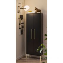 Lomadox - Badschrank SARAY-80 in schwarz, b/h/t: 46/155/30 cm