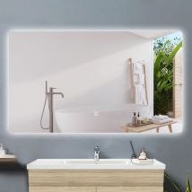 Acezanble - Badspiegel mit Beleuchtung led Badezimmerspiegel Wandspiegel Kaltwei Dimmbar, led Memory Funktion 120 x 70 cm