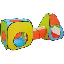 Bällebad Spielzelt Set 260x90x100cm Popup Spielhaus Kinder Zelt Tunnel