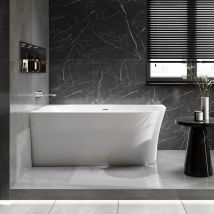 Bañera acrílica exenta nova slim line - Instalación a la izquierda - Con grifo mezclador 8028, Con sifón, 150 x 78 cm - Bernstein