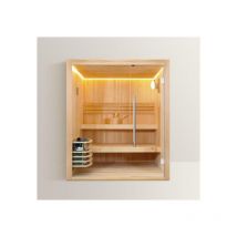 Sauna Finlandese 180x180 cm 3-4 posti con radio bluetooth cromoterapia - Bagno Italia