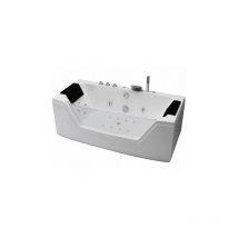Vasca da bagno idromassaggio full optional 160x80 cm con luci riscaldatore e ozonoterapia - Bagno Italia