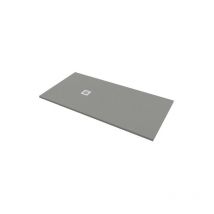 Piatto doccia 70x180 h.2,8 in marmo resina effetto pietra grigio - Grigio opaco